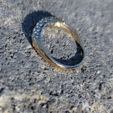 14k gold two tone 5 diamond estate band - apx .20ct tw