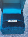 14k gold two tone 5 diamond estate band - apx .20ct tw