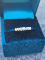 14k gold two tone 5 diamond estate band - apx .20ct tw