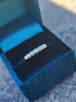14k gold two tone 5 diamond estate band - apx .20ct tw