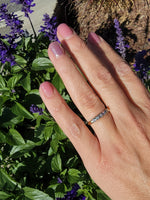 14k gold two tone 5 diamond estate band - apx .20ct tw