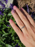 14k gold two tone 5 diamond estate band - apx .20ct tw