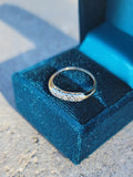 14k gold two tone 5 diamond estate band - apx .13ct tw