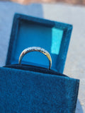 14k gold two tone 5 diamond estate band - apx .13ct tw