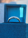 14k gold two tone 5 diamond estate band - apx .13ct tw