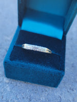 14k gold two tone diamond 2-row estate band - apx .07ct tw
