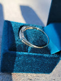 14k gold two tone diamond 2-row estate band - apx .07ct tw
