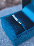 14k gold two tone 6 diamond estate band - apx .04ct tw
