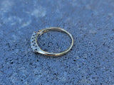 14k gold two tone 6 diamond estate band - apx .04ct tw