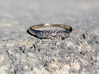 14k gold two tone 6 diamond estate band - apx .04ct tw