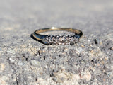 14k gold two tone 6 diamond estate band - apx .04ct tw