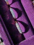 14k gold two tone 6 diamond estate band - apx .04ct tw