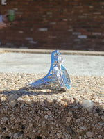 platinum Aquamarine & Diamond estate ring