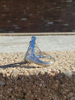 platinum Aquamarine & Diamond estate ring