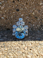 platinum Aquamarine & Diamond estate ring