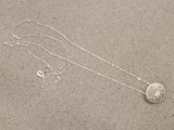 Platinum & 14k white gold Deco diamond slide necklace pendant