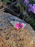 Platinum c.1920's Art Deco Ruby & Diamond Ring