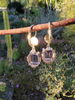 14k -18k gold estate amethyst earrings
