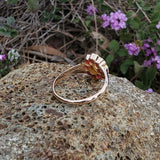 15ct  gold Victorian halo Ruby & Pearl ring