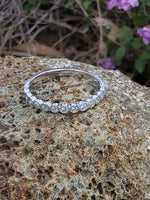 platinum diamond stackable wedding band