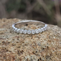 platinum diamond stackable wedding band