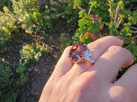 Platinum pink tourmaline & diamond estate cocktail ring