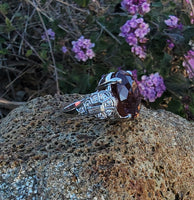 Platinum pink tourmaline & diamond estate cocktail ring