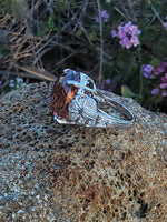 Platinum pink tourmaline & diamond estate cocktail ring