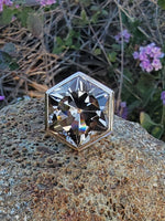 18k gold Smokey quartz HUGE vintage cocktail ring