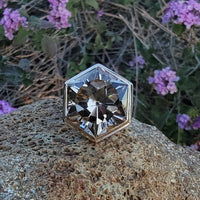 18k gold Smokey quartz HUGE vintage cocktail ring