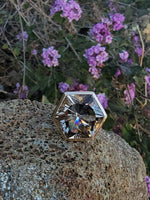 18k gold Smokey quartz HUGE vintage cocktail ring