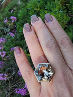 18k gold Smokey quartz HUGE vintage cocktail ring