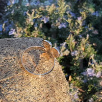 10k gold Victorian flower tulip seed pearl ring