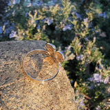 10k gold Victorian flower tulip seed pearl ring