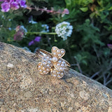 10k gold Victorian flower tulip seed pearl ring
