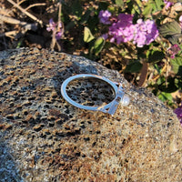 14k gold Deco enamel & pearl ring