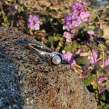 14k gold Deco enamel & pearl ring