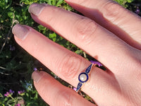 14k gold Deco enamel & pearl ring