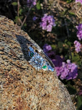 Platinum Emerald & Diamond estate ring
