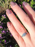 Platinum Emerald & Diamond estate ring