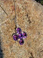 14k gold Victorian amethyst & pearl necklace pendant lavaliere