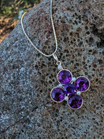 14k gold Victorian amethyst & pearl necklace pendant lavaliere