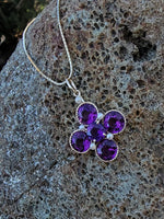 14k gold Victorian amethyst & pearl necklace pendant lavaliere