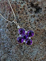 14k gold Victorian amethyst & pearl necklace pendant lavaliere