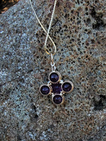14k gold Victorian amethyst & pearl necklace pendant lavaliere