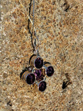 14k gold Victorian amethyst & pearl necklace pendant lavaliere