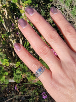 18k white gold vintage Art Deco diamond bridal set - apx  .35ct tw