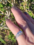 18k white gold vintage Art Deco diamond bridal set - apx  .35ct tw