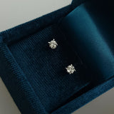 14k white gold diamond scroll stud earrings - .26ct tw