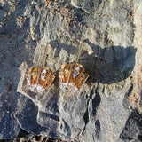 14k gold old mine cut diamond studs earrings - apx .70ct tw